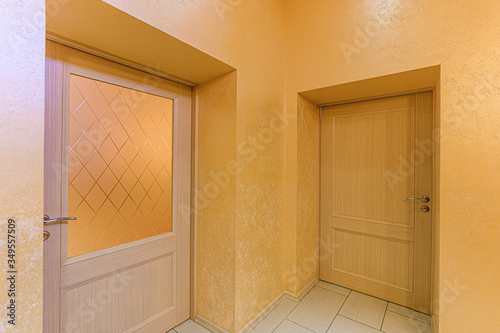Russia  Moscow- January 25  2020  interior room apartment modern bright cozy atmosphere. general cleaning  home decoration  preparation of house for sale. room doors  repair corridor