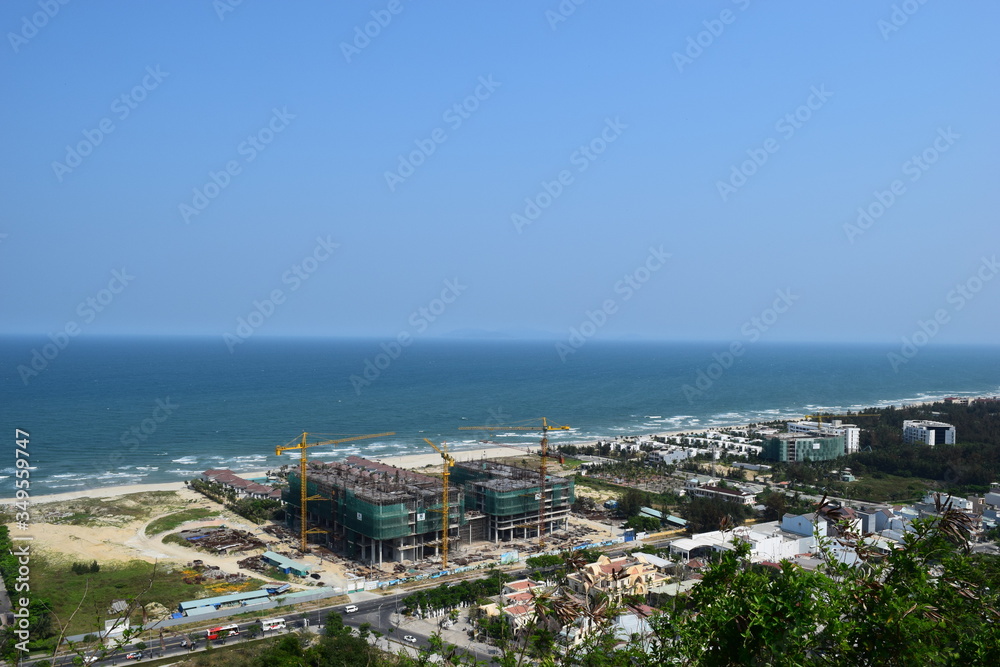The view of Danang from marble mountain. The view of Danang from marble mountain.
