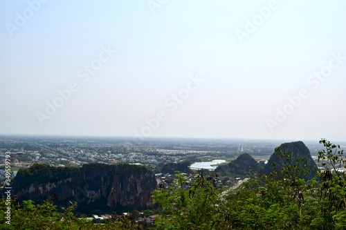 The view of Danang city from marble mountain.