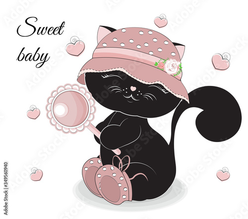 sweet baby black cat