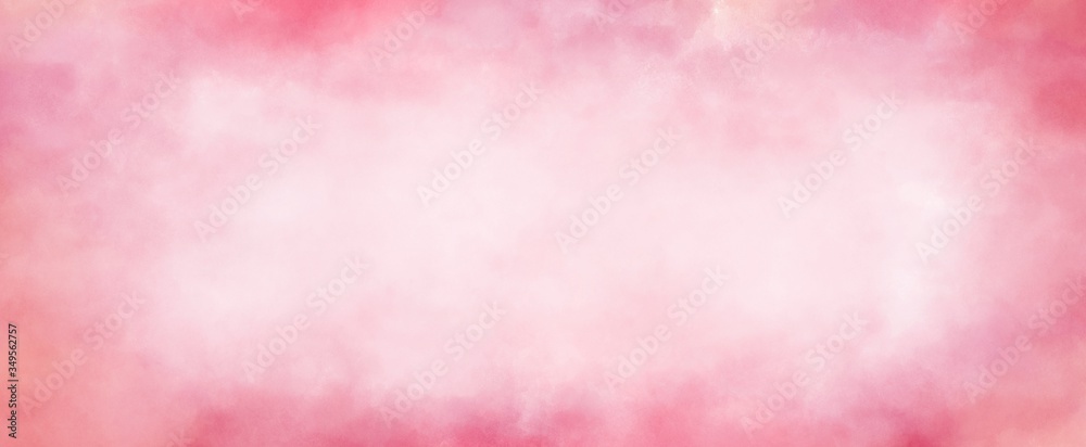 pink Viva Magenta watercolor background hand-drawn with copy space for text or image with soft lightand pink Viva Magenta watercolor background hand-drawn with copy space for text or image with soft lightand