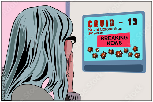 Girl was shocked to see the Covid-19 Breaking News