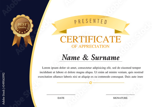 certificate template, diploma design, success , award, graphic background, warranty vector design.