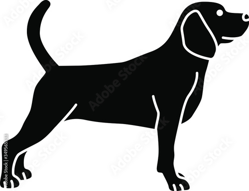 An icon illustration of a Beagle