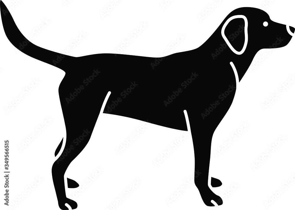 An icon illustration of a Labrador