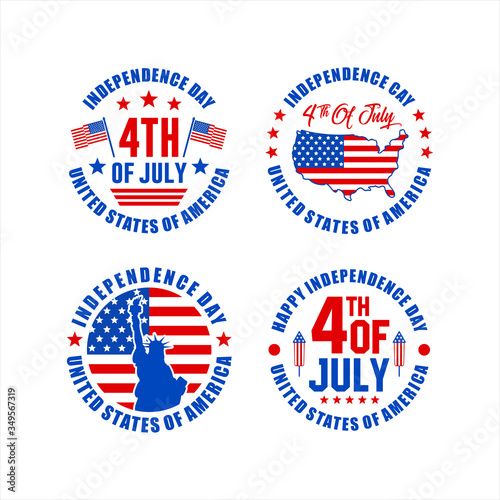 Independence Day 4 th July united states of america design collection