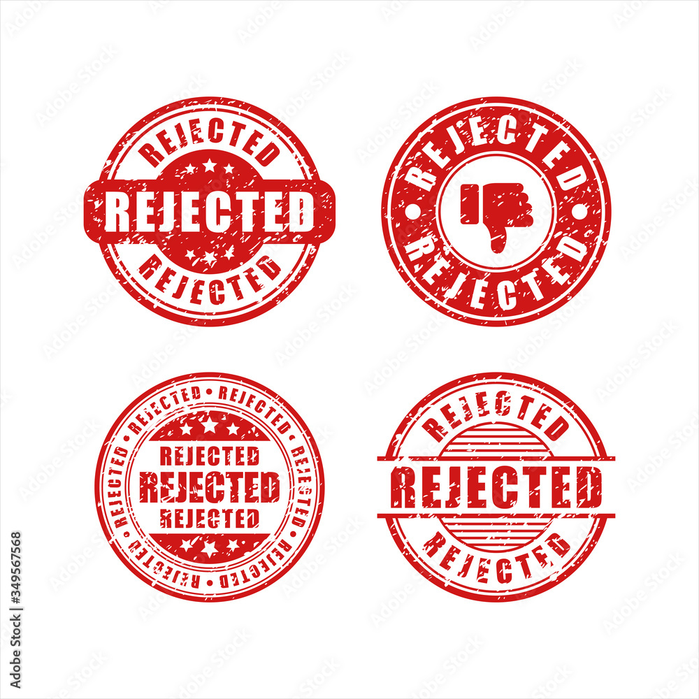Rejected vector design stamps collection