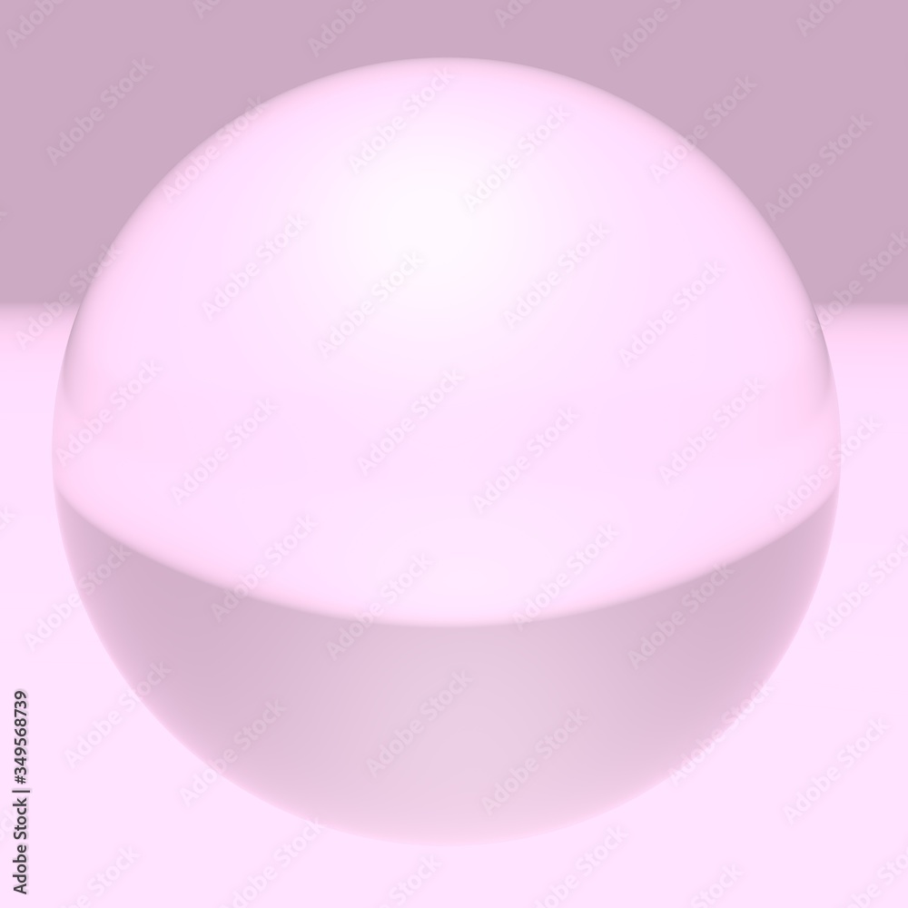 Pink glossy transparent Sphere. Realistic illustration. 3D rendering. Pink glossy transparent Sphere. Realistic illustration. 3D rendering.