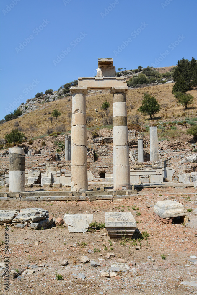 The ruins of the ancient city of Ephesus in Turkey. Prytaneion
