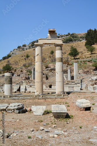 The ruins of the ancient city of Ephesus in Turkey. Prytaneion photo