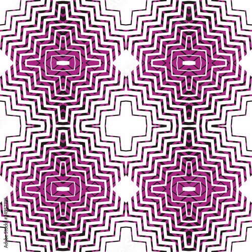 Fashion zigzag pattern, seamless vector background. Futuristic vibrant design. Geometric tile in op art. technologic design. Memphis style.Vector
