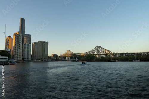 Brisbane. Cityscape of Brisbane skyline, Australia with story bridge during  © Florian