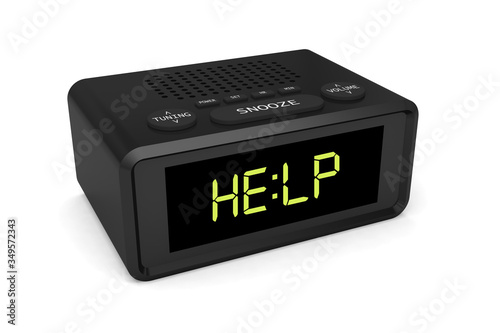 clock alarm radio danger dangerous help cry call sos display wake 
