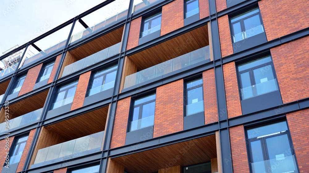 Modern European residential apartment buildings quarter. Abstract architecture, fragment of modern urban geometry. Modern European residential apartment buildings quarter. Abstract architecture, fragment of modern urban geometry.