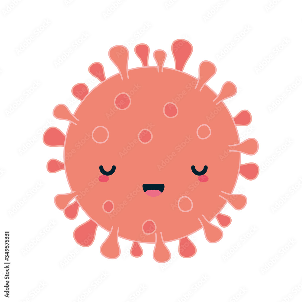 Covid 19 virus kawaii cartoon vector design Covid 19 virus kawaii cartoon vector design