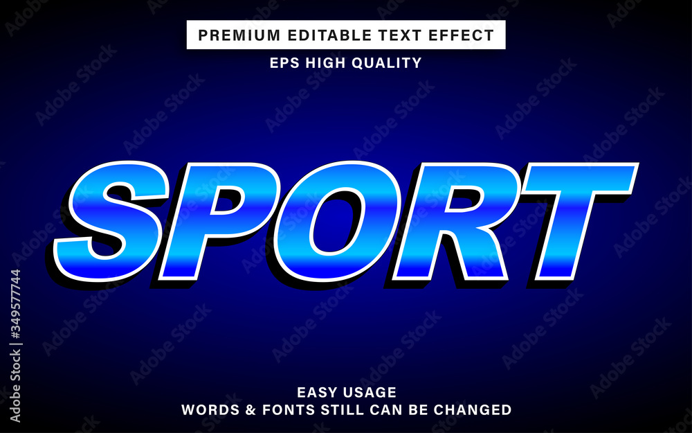 Obraz premium sport text effect