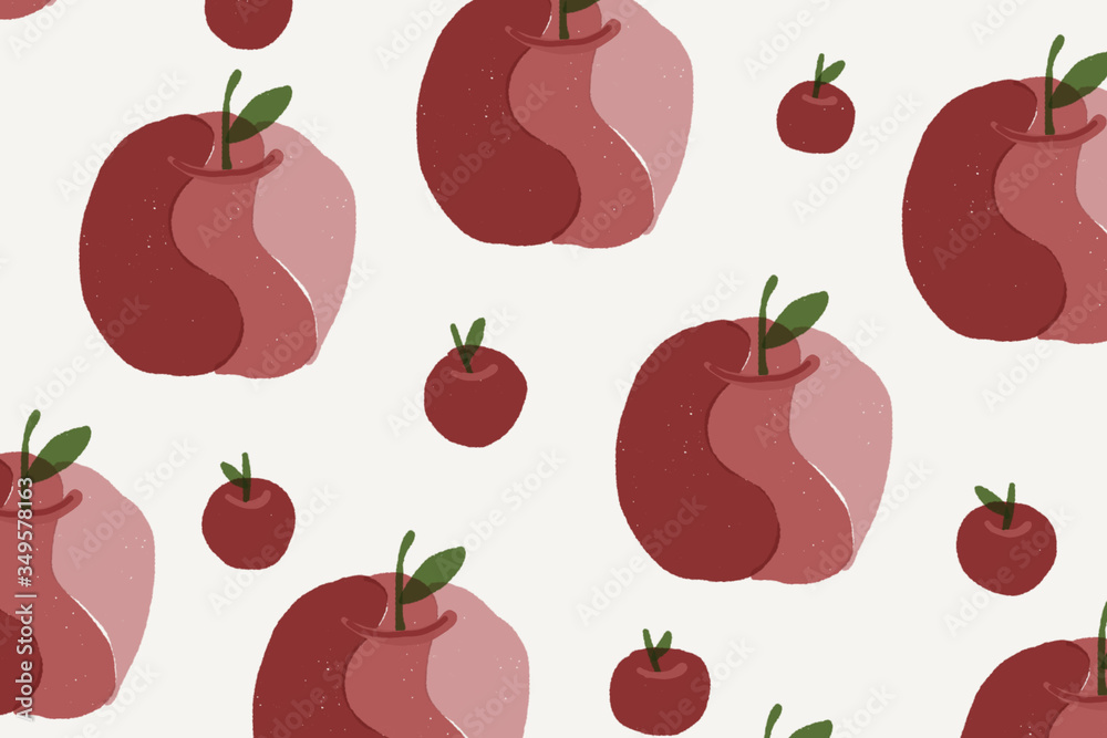 Apple illustration pattern background template Apple illustration pattern background template