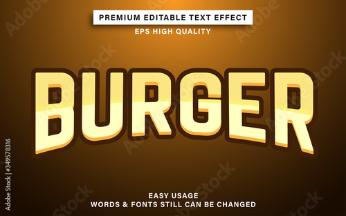 burger text effect