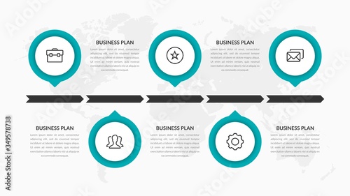 Corporate Infographic Template Premium Vector with Icon and Number