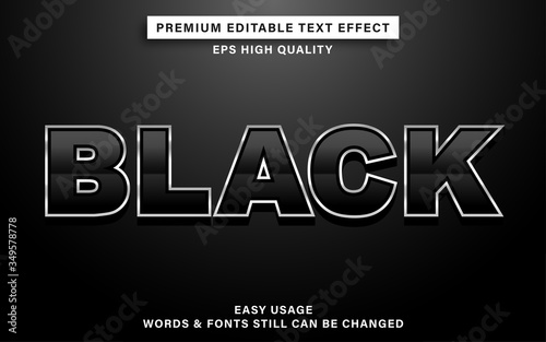 black text effect