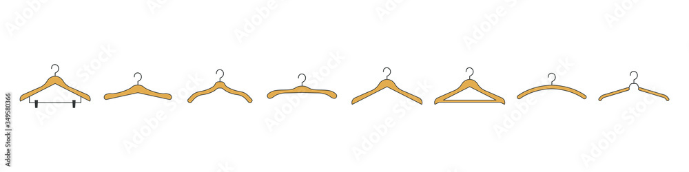 A set of hangers. Flat style. Vector illustration
A set of hangers. Flat style. Vector illustration