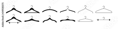 A set of hangers. Flat style. Vector illustration
 photo