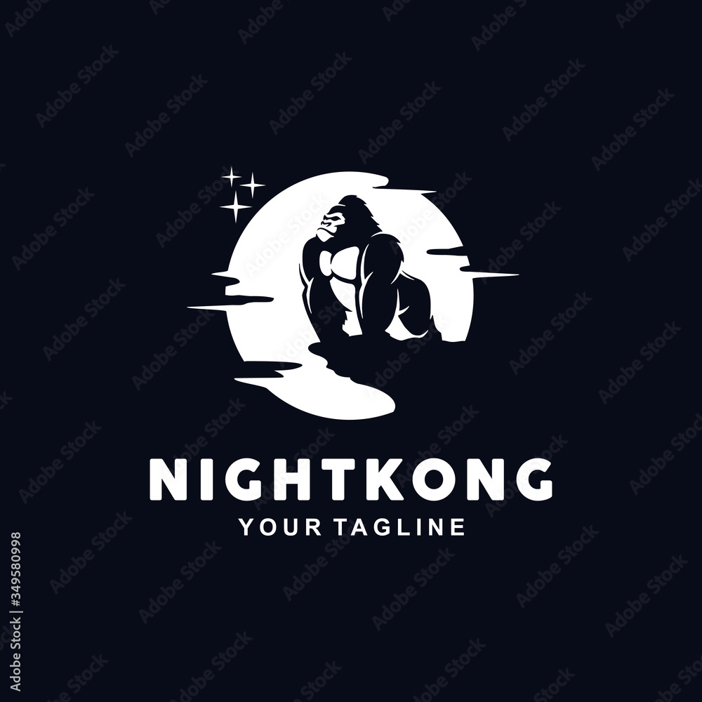 Fototapeta premium Gorilla Logo Design Template Idea