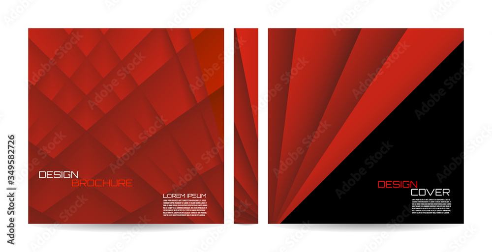 Fototapeta premium Brochure template with striped overlapping diagonal lines. Magazine, poster, book, presentation, advertising. Cover design your text