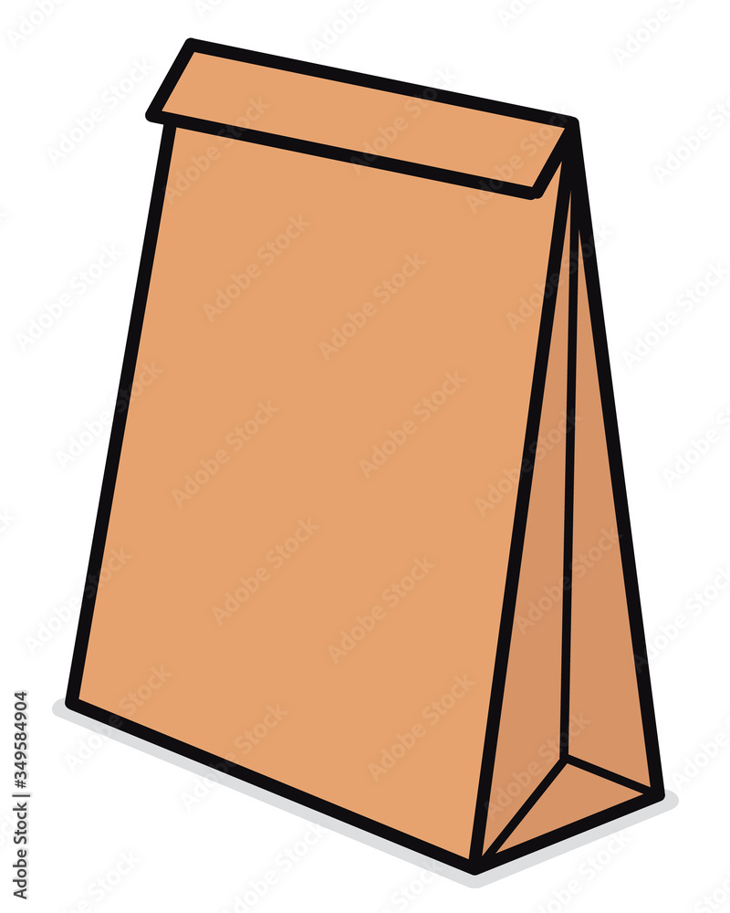 Foto paper bag / vector and illustrator, isolated on white background