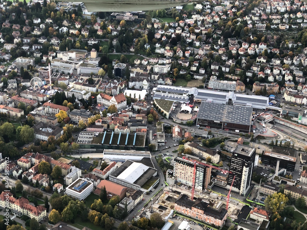 Sankt Gallen in der Schweiz Luftbild