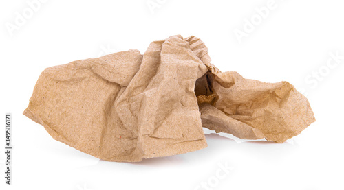 Tissues clean brown Isolated On White Background.