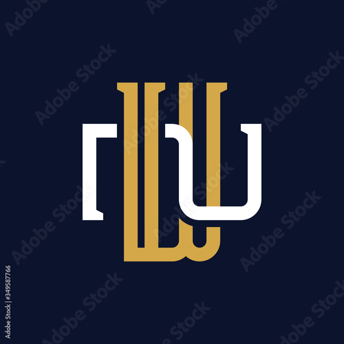 Initial Letter WN NW Monogram Logo Design