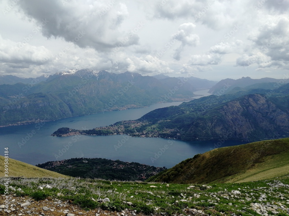 Como Lake, view from Monte Crocione.