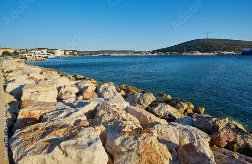 Beautiful Sea View of Cesme which is a coastal town and the administrative centre of the district of the same name in Turkey's western most end