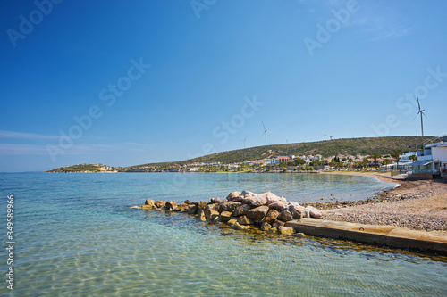 Beautiful Sea View of Cesme which is a coastal town and the administrative centre of the district of the same name in Turkey's western most end