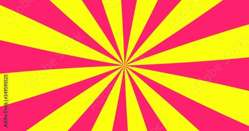 Animation of an abstract lime and pink background that rotates clockwise