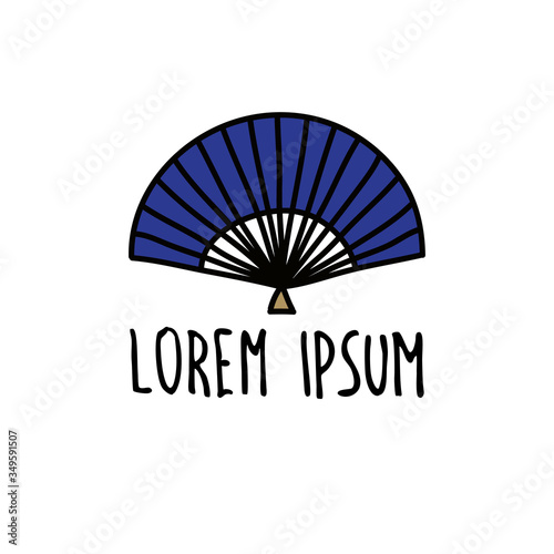 fan doodle icon, vector illustration