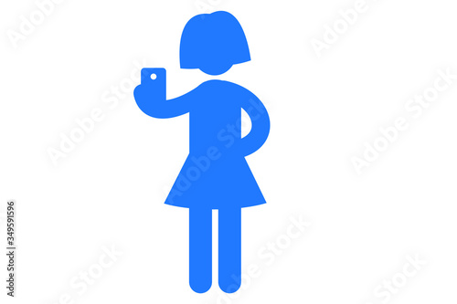 selfie icon. vector isolate