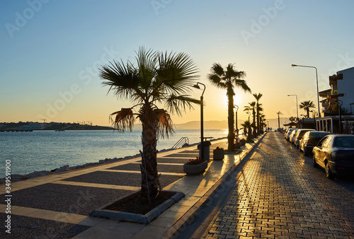 Night View of the marina in Cesme