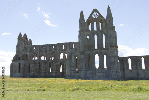 Whitby abbey ruins in north Yorkshire UK
