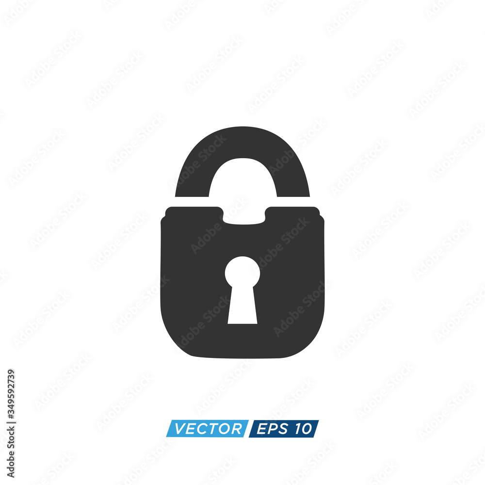 Padlock Secure Icon Design Vector Padlock Secure Icon Design Vector