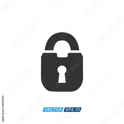 Padlock Secure Icon Design Vector