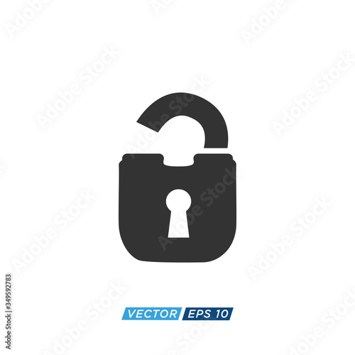 Padlock Secure Icon Design Vector