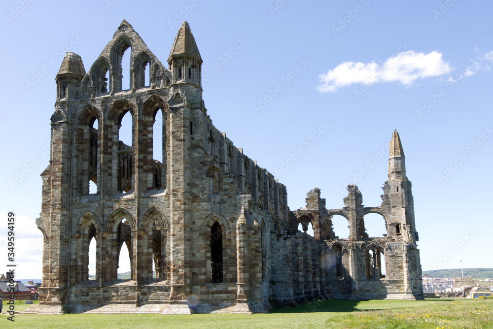 Whitby abbey ruins in north Yorkshire UK