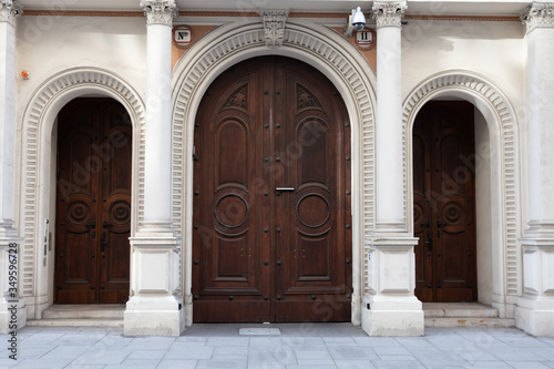 Door of large building in Vienna, Austria