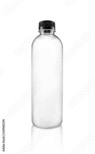 Plastic bottle of water isolated on a white background 