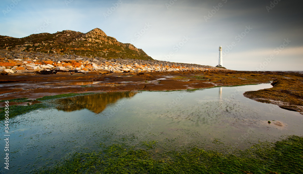 Landscape image with slankop lighthouse near Kommetjie, Cape Town, South Africa
