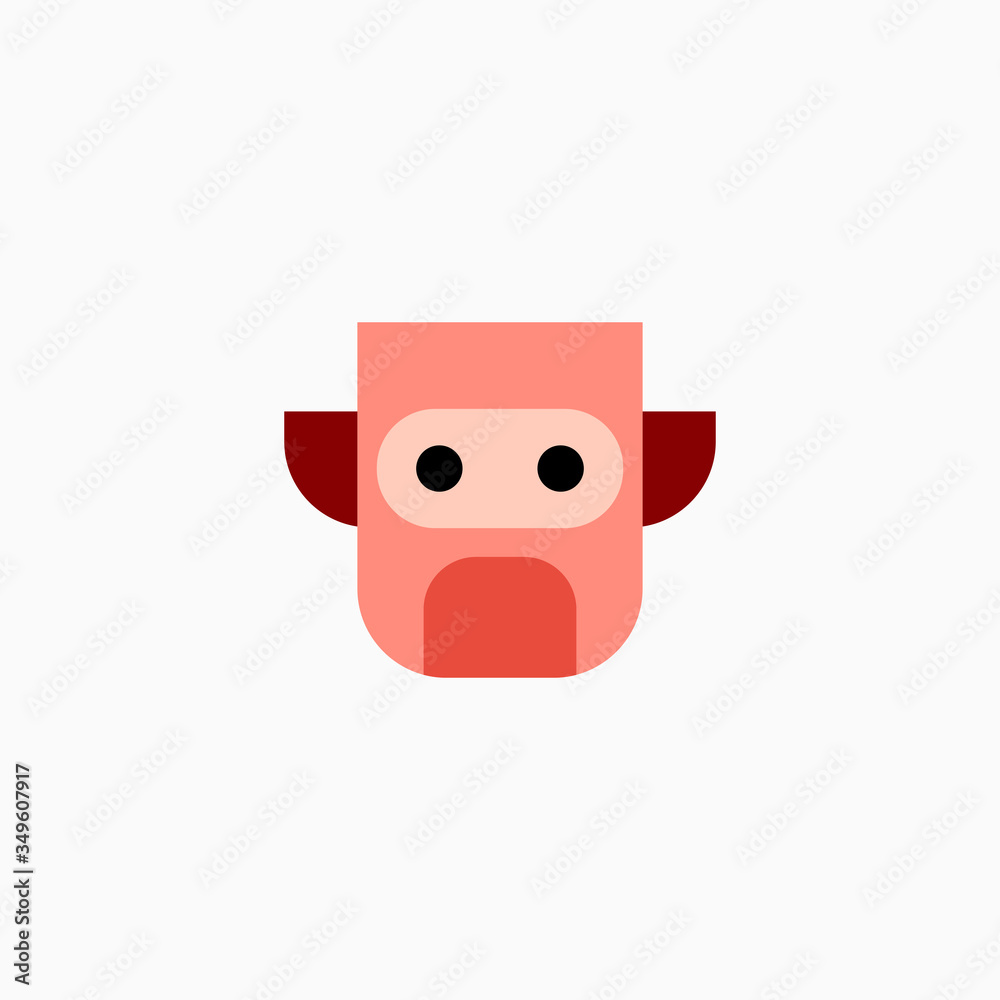 Fototapeta premium Robot head icon. Vector AI technology concept symbol or design element in flat style.