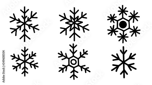 Snowflake Collection, Vector illustration.