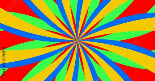 Animation of an abstract colorful background that rotates clockwise